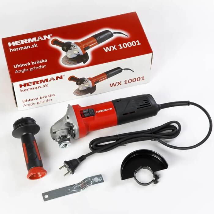 AKCE : Úhlová bruska HERMAN WX-10001 | 100 mm úhlová bruska + 63 ks nástrojů