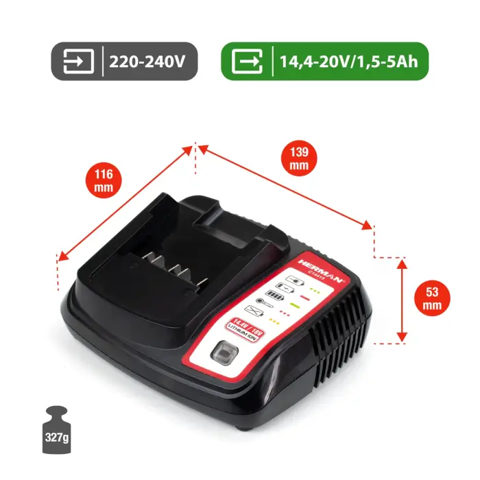 Nabíječka akumulátorů HERMAN C 14415 14,4V | 18V | 1,5Ah