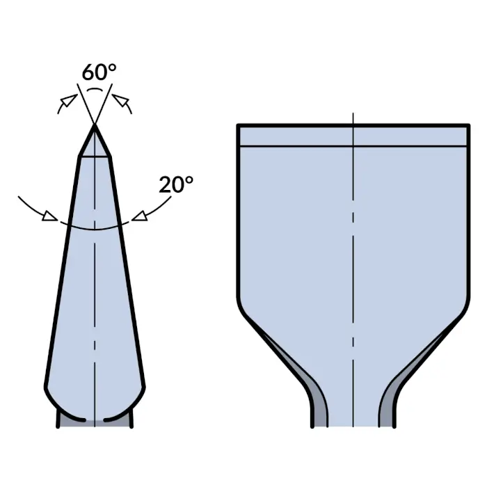 Sekáč SDS-plus HERMAN MH-21 Spade Waved Lopatkový do zdiva a na omítky