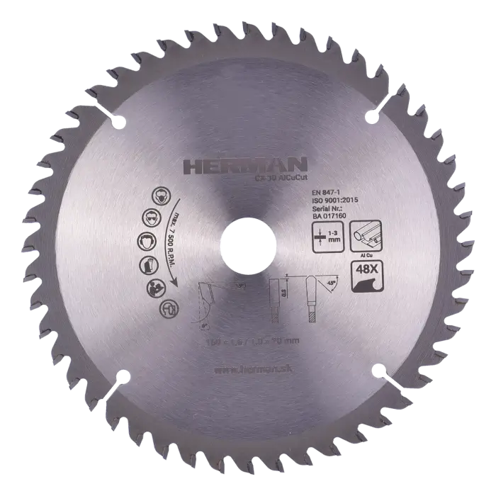 Pilový kotouč HERMAN CX-30 AlCuCut 160x1,6/1,0x20mm|48 zubů