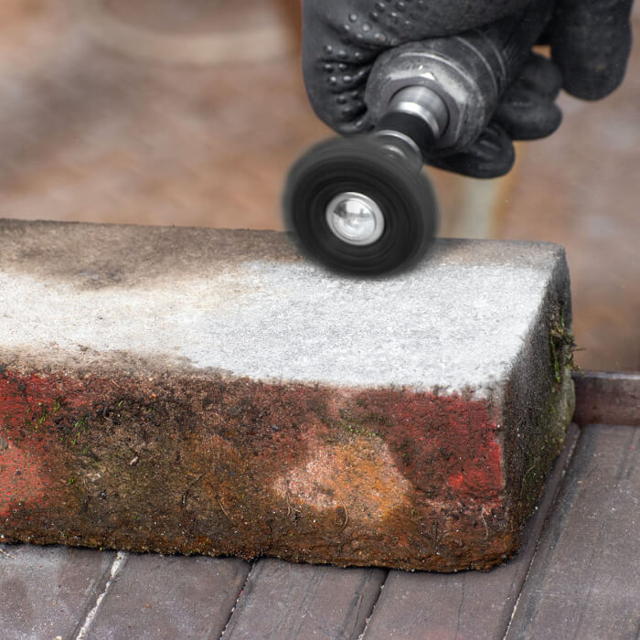 Čistící kotouč na stopce HERMAN FWK-10/S Dragon Black Brusivo: STRIP-IT + SiC