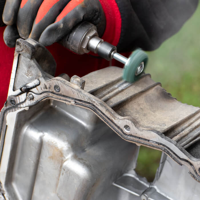 Čistící kotouč na stopce HERMAN FWK-20/S Dragon Green Brusivo: STRIP-IT + corundum