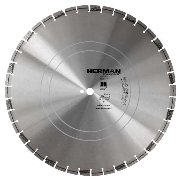 Diamantový kotouč HERMAN BD-66 Asphalt 600x25,4mm | H=10mm
