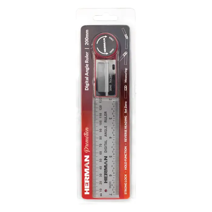 Digitální úhloměr HERMAN PT-30 Rozsah 0-360°, z nerezu