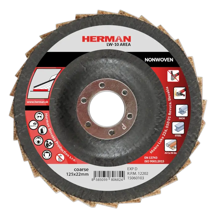 Lamelový kotouč HERMAN LW-10 Area NONWOVEN|125mm|coarse