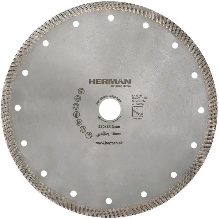 Diamantový kotouč HERMAN BD-30 Extensa 230x22,2mm|H=10mm