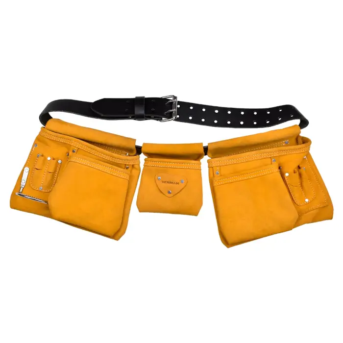 Kožená pracovní brašna HERMAN PB-11 Triple Násuvná na opasek
