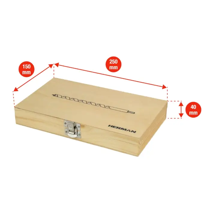 Sada vrtáků do dřeva Lewis HERMAN QDW-20 6 ks vrtáků v kufříku