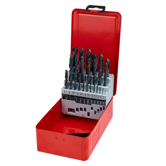 Sada vrtáků do kovu DIN 338 HERMAN QDM-12 HSS-R 25 ks vrtáků v sadě