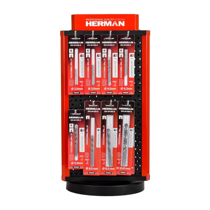 MIX vrtáků do kovu HSS-G 12 x 2,0x24/49mm, 15 x 3,0x33/61mm, 20 x 4,0x43/75mm, 16 x 4,2x43/75mm, 16 x 5,0x52/86mm, 16 x 6,0x57/93mm, 10 x 8,0x75/117mm, 10 x 10,0x87/133mm | 115ks