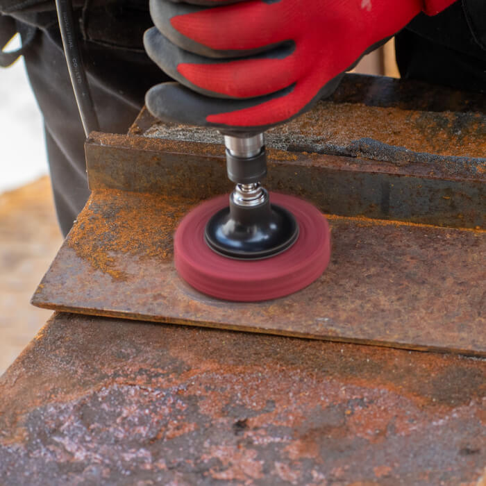 Čistící kotouč Quick Change HERMAN MKY-10/QC-RS Dragon Red Brusivo: STRIP-IT Aggressive