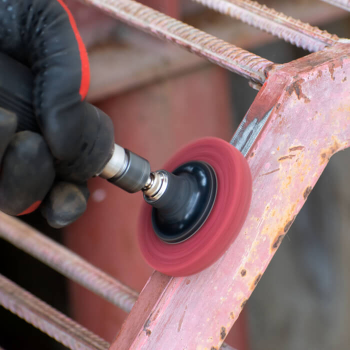 Čistící kotouč Quick Change HERMAN MKY-10/QC-RS Dragon Red Brusivo: STRIP-IT Aggressive