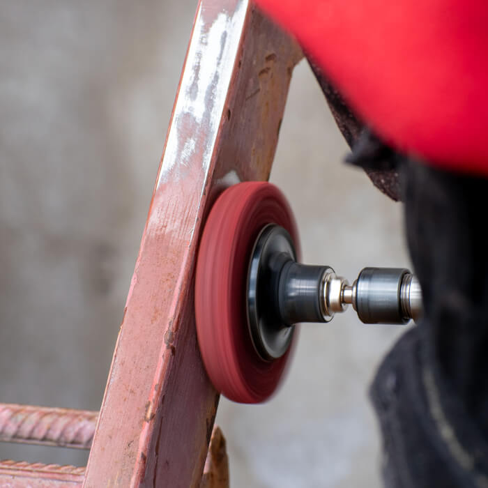 Čistící kotouč Quick Change HERMAN MKY-10/QC-RS Dragon Red Brusivo: STRIP-IT Aggressive