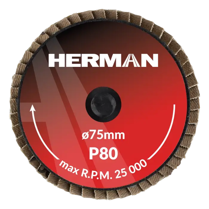 Lamelový kotouč Quick Change HERMAN MLX-10/QC-RS 75mm | Ceramic | P80