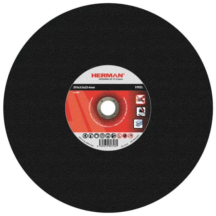 Řezný kotouč HERMAN AS-31 Classic|Na ocel 355x3,0x25,4mm|bez prolisu|TYP 41