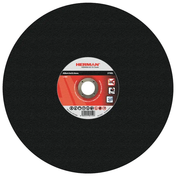 Řezný kotouč HERMAN AS-31 Classic|Na ocel 400x4,0x32,0mm|bez prolisu|TYP 41