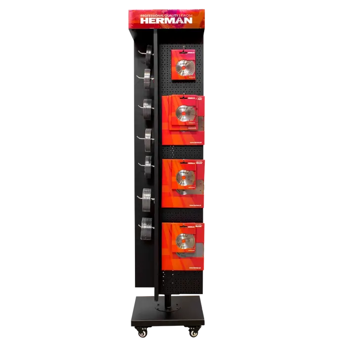 Prodejní stojan otočný MODUL SS-R / G 960+ kusů produktů HERMAN