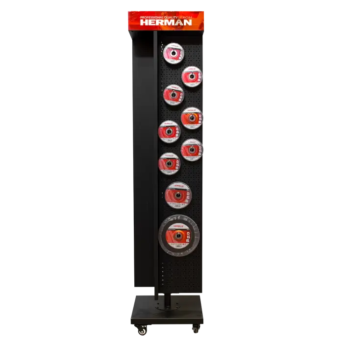 Prodejní stojan otočný MODUL SS-R / G 960+ kusů produktů HERMAN
