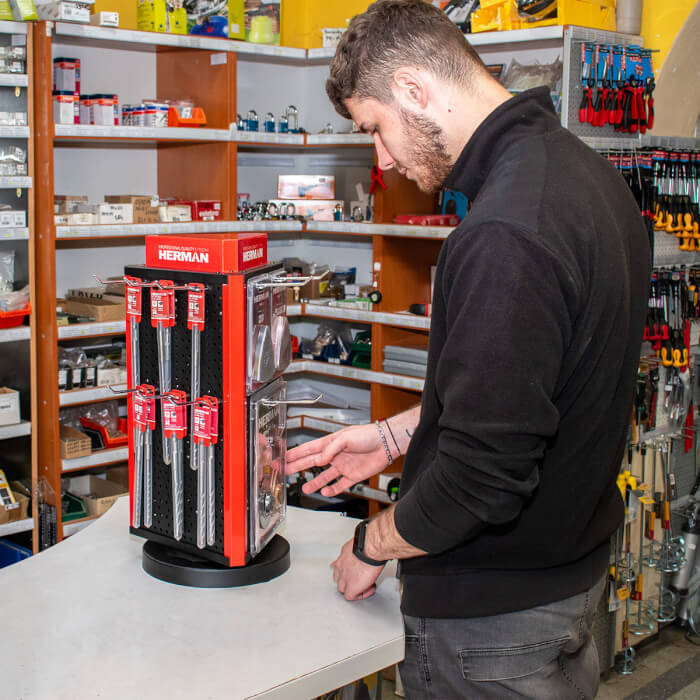 Prodejní stojan otočný malý MODUL SS-SR / VARIETY možnost variabilního výběru