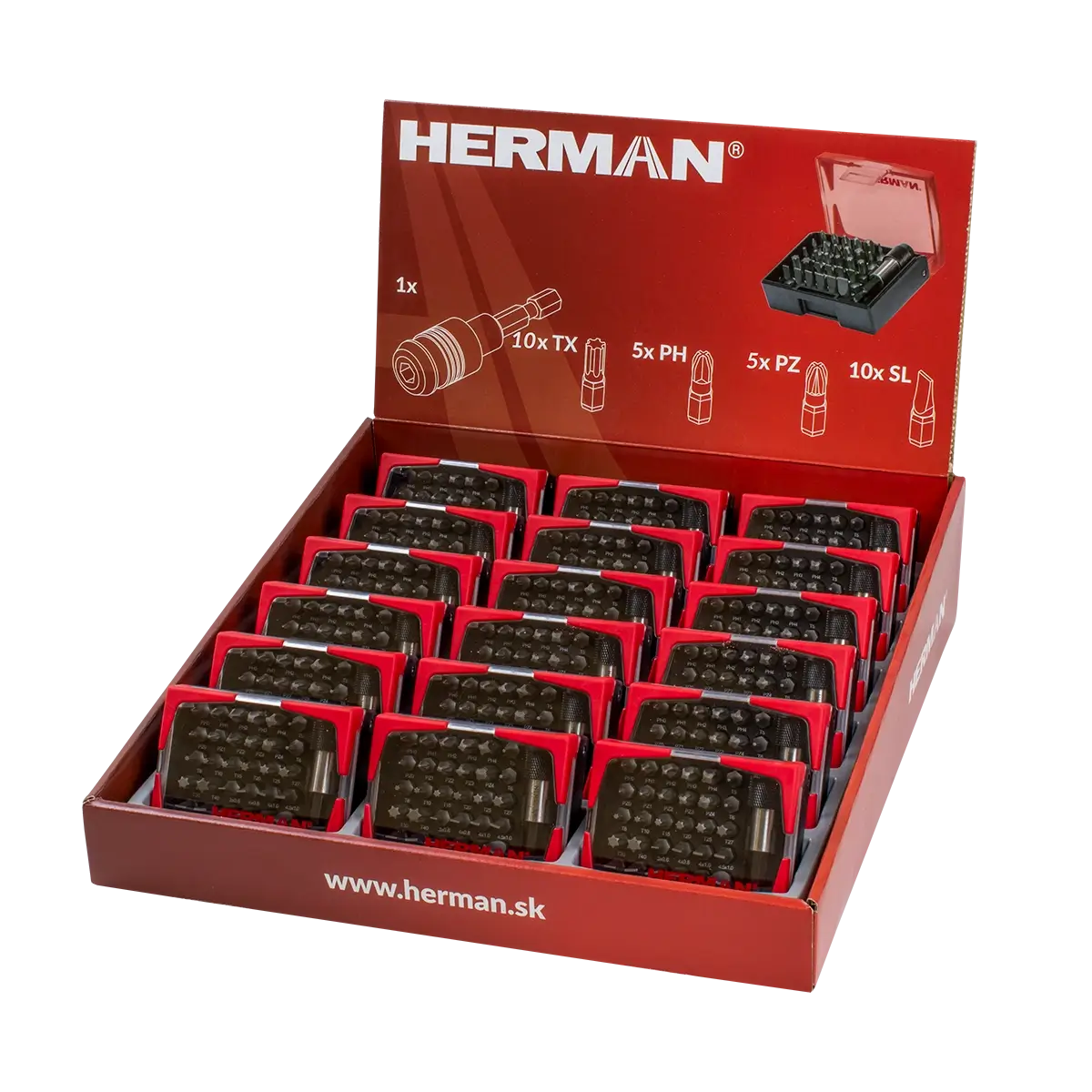 Display HERMAN QSB 11 18x 31 dílná Original 97170101