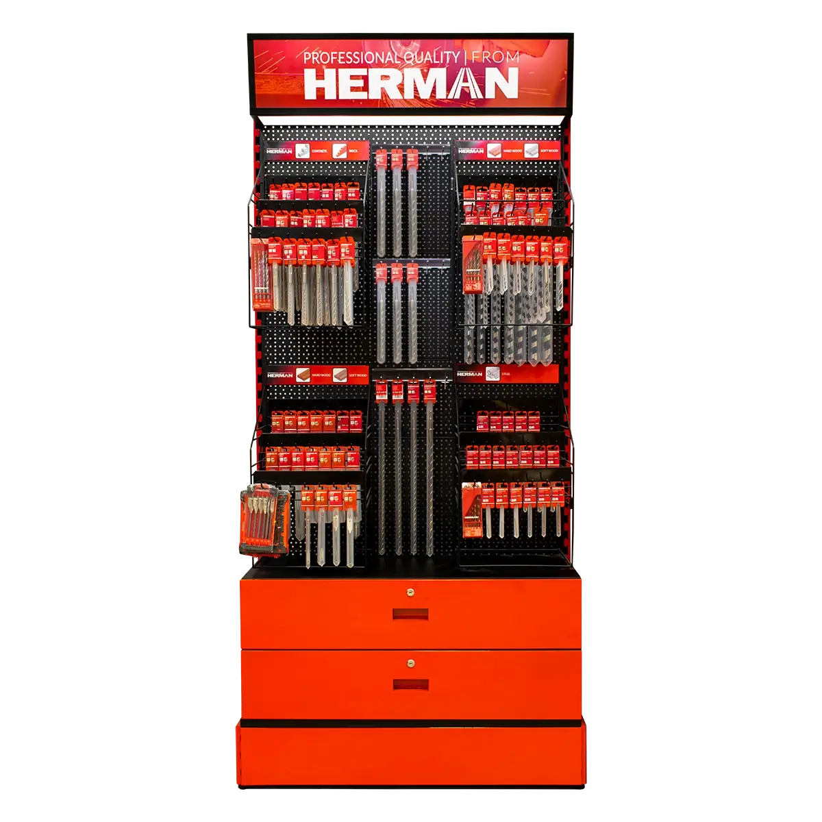 Prodejní stojan panelový MODUL SS P/A 400+ kusů produktů HERMAN 97800201